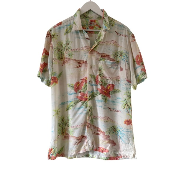 Faherty Kona Convertible Collar Printed EcoVero Camp Shirt Multi Men’s - Picture 8 of 13
